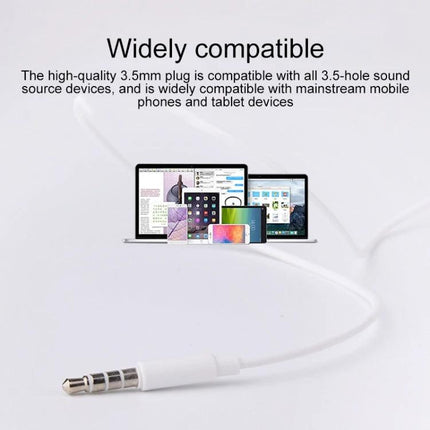 IVON Wired 3.5mm Stereo Earphones For Commuting, Gym And Home showing 3.5mm jack and compatible devices