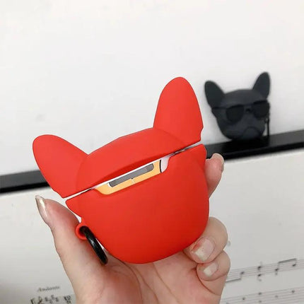 Fun Bulldog-Shaped Silicone Case for AirPods Daily Protection
