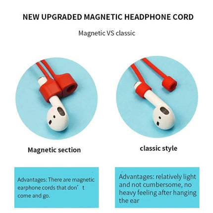Silicone Magnetic Anti-Lost Lanyard For AirPods 1/2 69.5cm