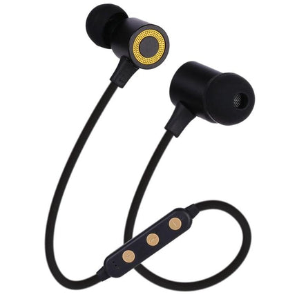 Wireless Sports Neckband Headphones With Magnetic Earbuds black V5.0 Bluetooth neckband with inline controls and TF playback