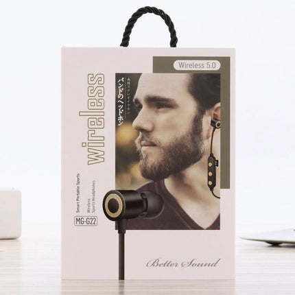Wireless Sports Neckband Headphones With Magnetic Earbuds MG-G22 Bluetooth V5.0 TF card playback for active use