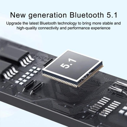 Lenovo Wireless Earphones For Daily Commute Use Comfort Fit showing Bluetooth 5.1 chip and circuit board close-up image