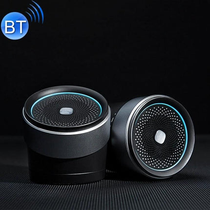 QCY Mini Bluetooth Speaker For Portable Home And Travel compact cylindrical black Bluetooth mini speaker for home and travel