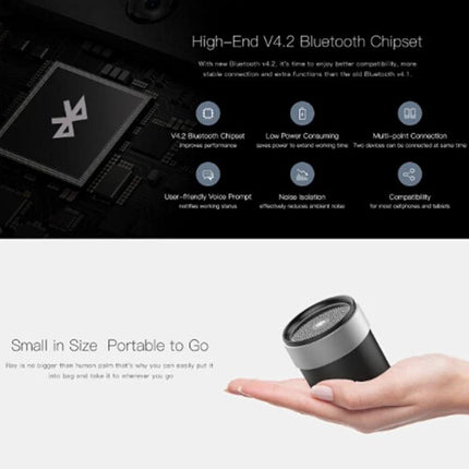 QCY Mini Bluetooth Speaker For Portable Home And Travel compact cylinder speaker handheld for home cooking hotel commutes TF card