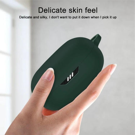 Practical Silicone Case for Protecting Earphones in Daily Life — soft green silicone protective case held in hand to prevent scratches and dirt