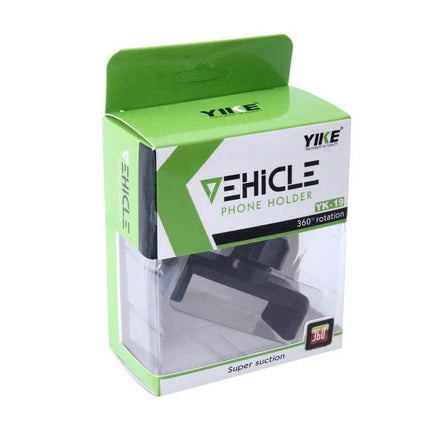 Universal Car Vent Mount Holder for Smartphones and Devices in retail packaging showing 360-degree rotation phone holder