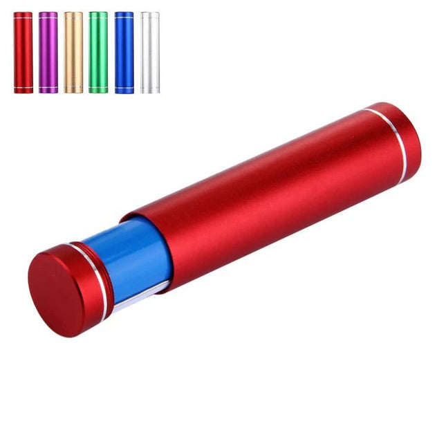 Daily Essential Charger for Phones and Tablets on the Move aluminum portable 18650 battery power tube in red for commuting and travel