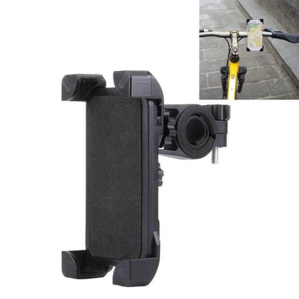 360 Degree Rotating Bicycle Phone Holder On Bike Handlebar securely mounted on handlebar with phone, 360° rotation for navigation and hands-free riding