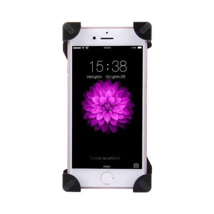 360 Degree Rotating Bicycle Phone Holder On Bike Handlebar mounted showing phone in corner-grip case, 360-degree rotation for navigation and hands-free riding