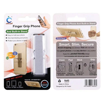 Adjustable Adhesive Phone Stand With Slim Finger Grip
