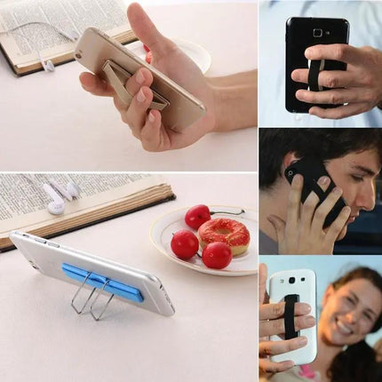Adjustable Adhesive Phone Stand With Slim Finger Grip