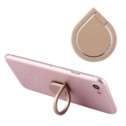Stylish Drops of Water Ring Stand for Hands-Free Smartphone Use - rose gold teardrop phone ring holder used as kickstand
