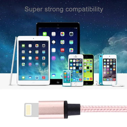 Essential Cable for Daily Device Charging on the Go - rose gold Lightning cable beside iPhone and iPad lineup, braided for commuting and travel