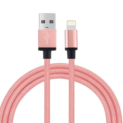 Essential Cable for Daily Device Charging on the Go - pink braided Lightning to USB cable for iPhone and iPad, reliable travel charging