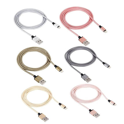 Essential Cable for Daily Device Charging on the Go - braided Lightning to USB cables in multiple colors for reliable iPhone and iPad charging and syncing