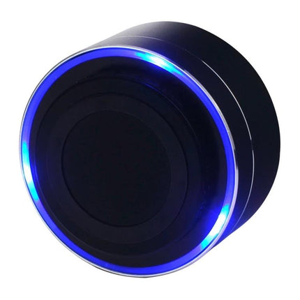 Compact Bluetooth Speaker With Hands Free Calling And LED Light portable bedside speaker with TF slot and blue LED glow