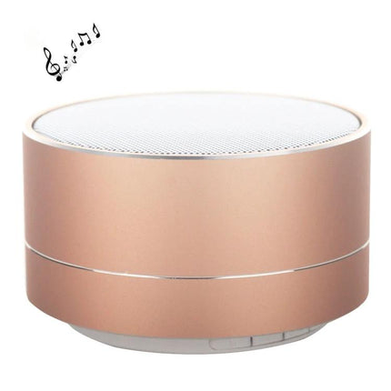 Compact Bluetooth Speaker With Hands Free Calling And LED Light, portable rose gold speaker with TF card and bedside LED