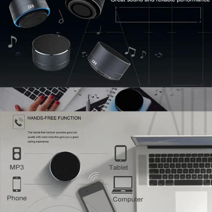 Compact Bluetooth Speaker With LED Light
