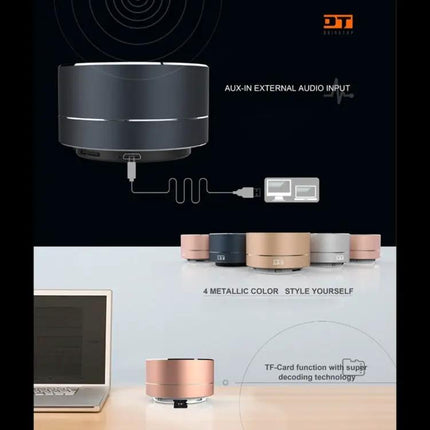 Compact Bluetooth Speaker With LED Light