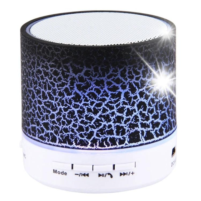 Compact Bedside Speaker With Ambient Night Light For Hands Free Calls - compact textured speaker with LED night light