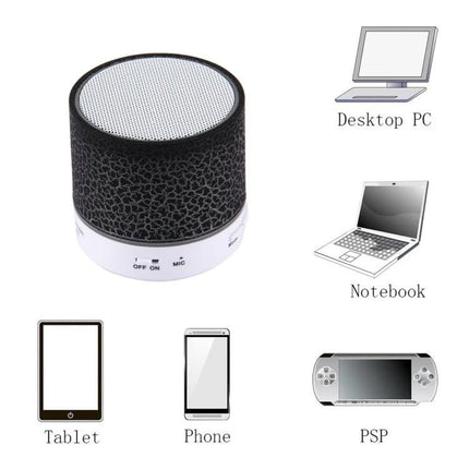 Compact Bedside Speaker With Ambient Night Light For Hands Free Calls on bedside table with TF card slot and LED