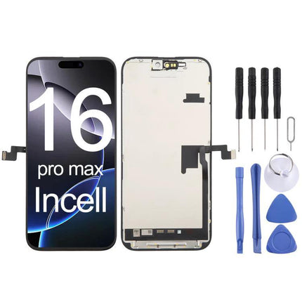 Essential Screen Replacement for Daily iPhone 16 Pro Max Use - front glass LCD assembly with repair tools