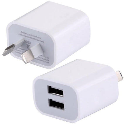 Compact Charger for Daily Device Powering at Home and Travel - dual USB ports, compact lightweight wall adapter for phone and tablet charging