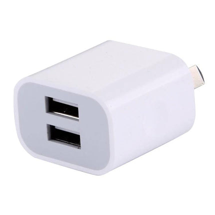 Compact Charger for Daily Device Powering at Home and Travel - white dual USB wall charger, compact lightweight for phone and tablet