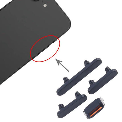 Essential Replacement for iPhone 16e Buttons in Daily Phone Use - replacement power and volume buttons shown next to iPhone, easy DIY fix