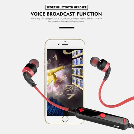 Awei Sport Bluetooth Earphones With Inline Controls red wireless sport earbuds with inline mic remote for calls and running