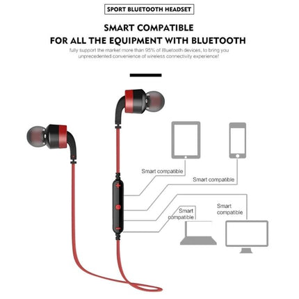 Awei Sport Bluetooth Earphones With Inline Controls red wireless sport earphones with inline mic and remote for calls