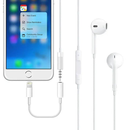 8-Pin Male To 3.5mm AUX Female Adapter Cable 10cm For iOS