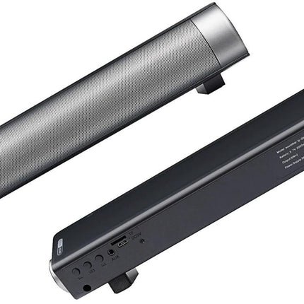 Bluetooth Soundbar For TV And Wireless Music Streaming Compact portable rechargeable soundbar with AUX USB pairing and bass boost