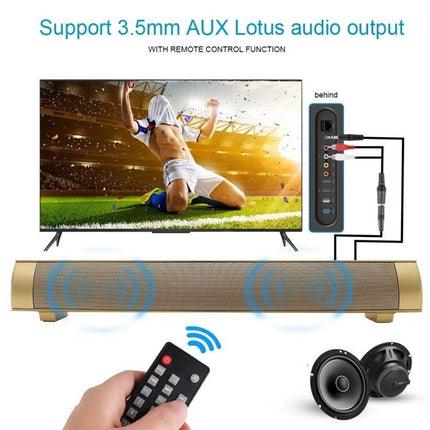 Bluetooth Soundbar For TV And Wireless Music Streaming Compact enhancing TV dialogue bass with Bluetooth USB AUX and rechargeable battery