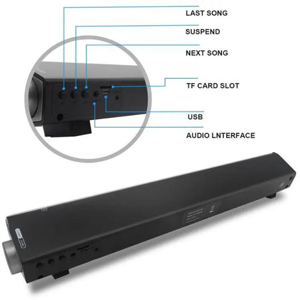 Wireless Soundbar With Bluetooth For TV Use