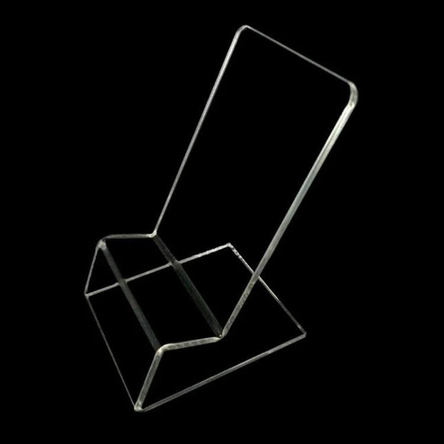 Transparent Acrylic Stand for Smartphones Up to 5.5 Inches - clear durable acrylic desk phone stand for hands-free viewing