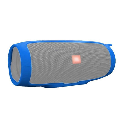 JBL Silicone Speaker Cover With Carabiner Strap For Travel blue silicone protective cover for Charge 3 speaker, clip-ready
