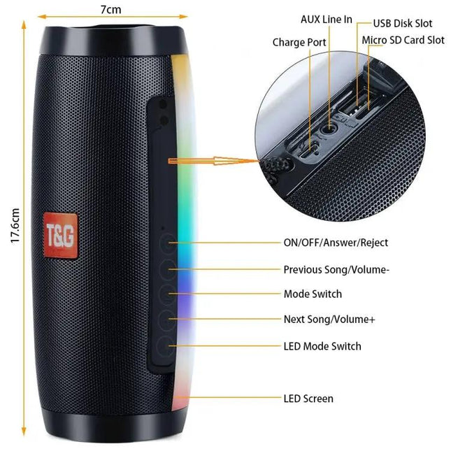 T And G Compact Bluetooth Speaker For Home Use