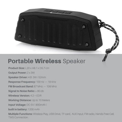 NewRixing Portable Bluetooth Speaker With Lanyard