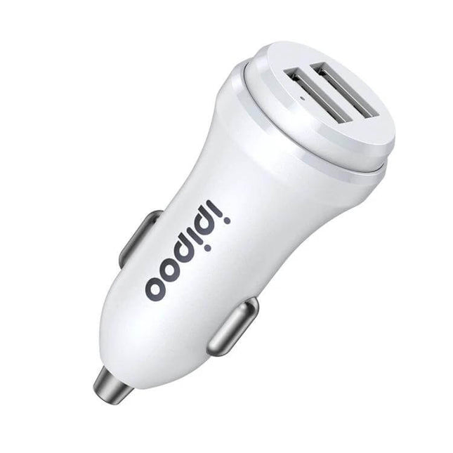 Dual USB Car Charger for Android with Cable Black Compact - white ipipoo XP-1 dual-port 24W car charger for smartphones and tablets