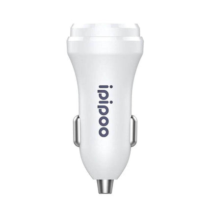 Dual USB Car Charger for Android with Cable Black Compact - ipipoo XP-1 24W dual-port car charger for smartphones and tablets