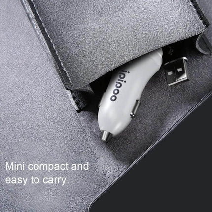 Dual USB Car Charger for Android with Cable Black Compact — compact black ipipoo XP-1 dual USB car charger with USB cable, 24W for smartphones and tablets