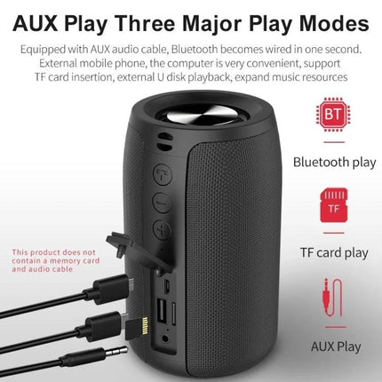 ZEALOT Portable Bluetooth Speaker For Home And Travel Background Music showing AUX TF card and Bluetooth play modes
