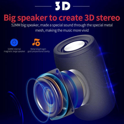 ZEALOT Portable Bluetooth Speaker For Home And Travel Background Music showing 3D stereo driver and fabric cylindrical design