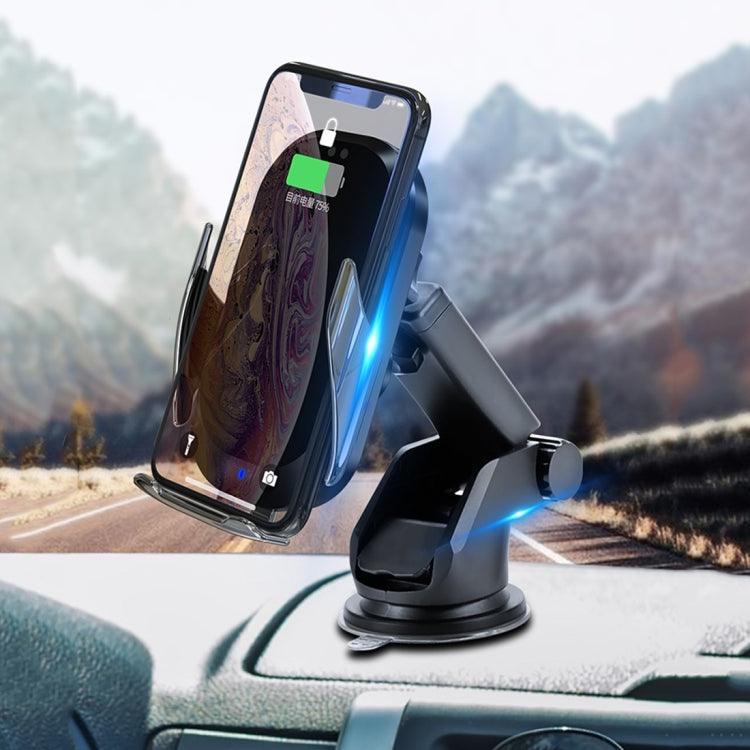 HAMTOD C20 15W Support de chargement sans fil pour voiture avec capteur intelligent QI réglable pour téléphones portables de 4,6 à 7 pouces, avec ventouse