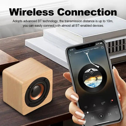 Wooden Bluetooth Speaker Compact Home Companion