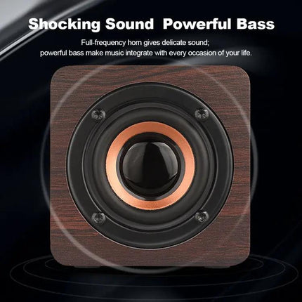 Wooden Bluetooth Speaker Compact Home Companion