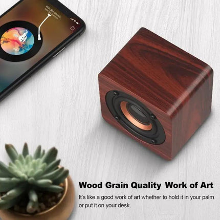 Wooden Bluetooth Speaker Compact Home Companion