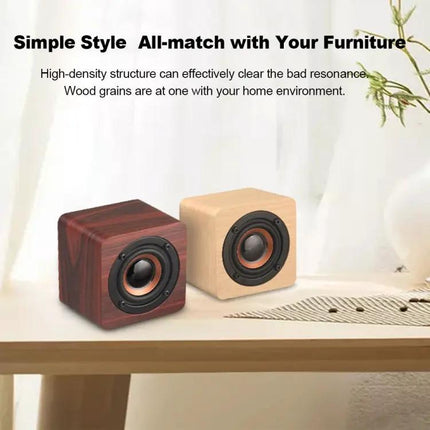 Wooden Bluetooth Speaker Compact Home Companion
