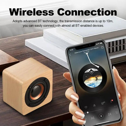 Wooden Bluetooth Speaker Compact Home Companion